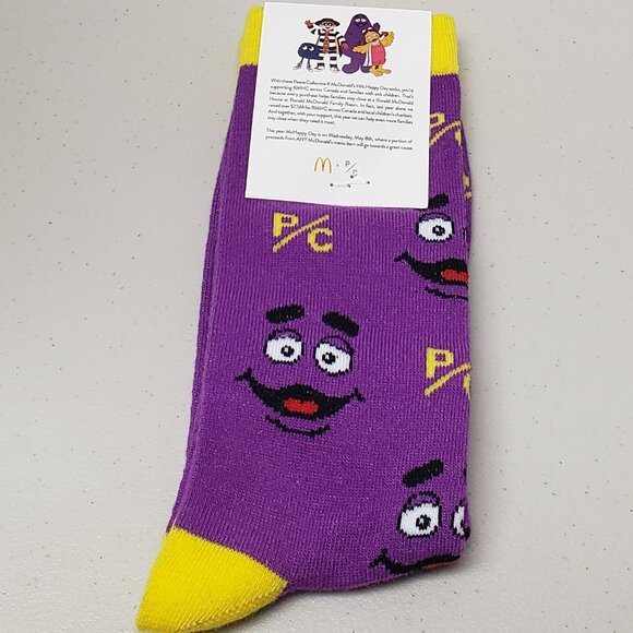 McDonald's McHappy Day Socks (Grimace) - Picture 1 of 2